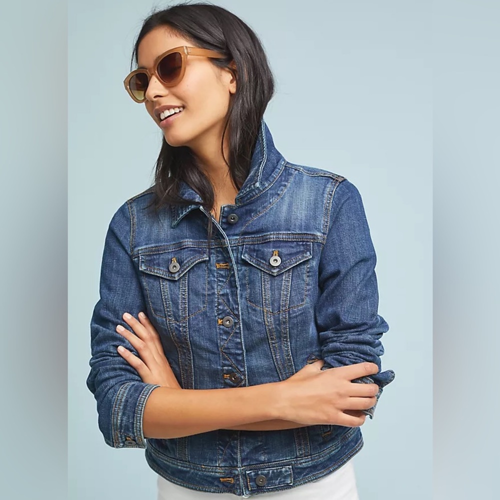 Anthropologie Pilcro And The Letterpress Cotton Stretch Denim Jean Jacket